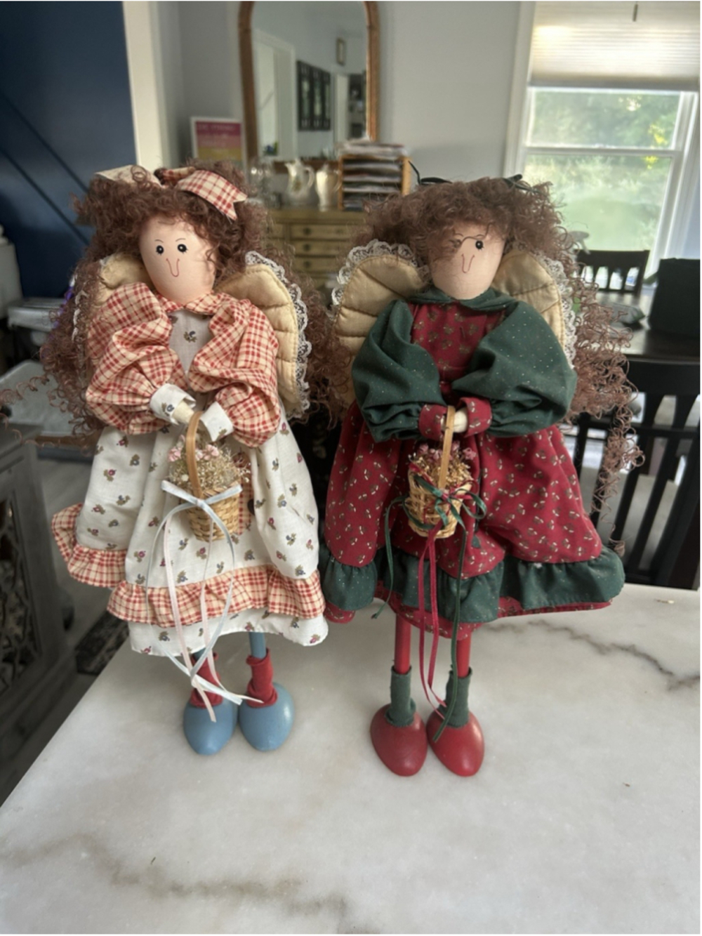 2 Wood Dolls